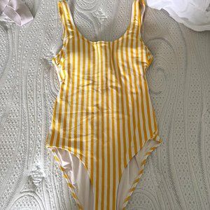H&M One Piece Strip Bathing Suit